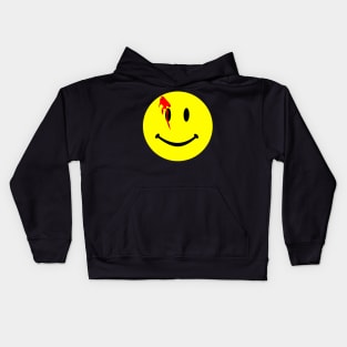 Smiley with a bullet to the head Kids Hoodie